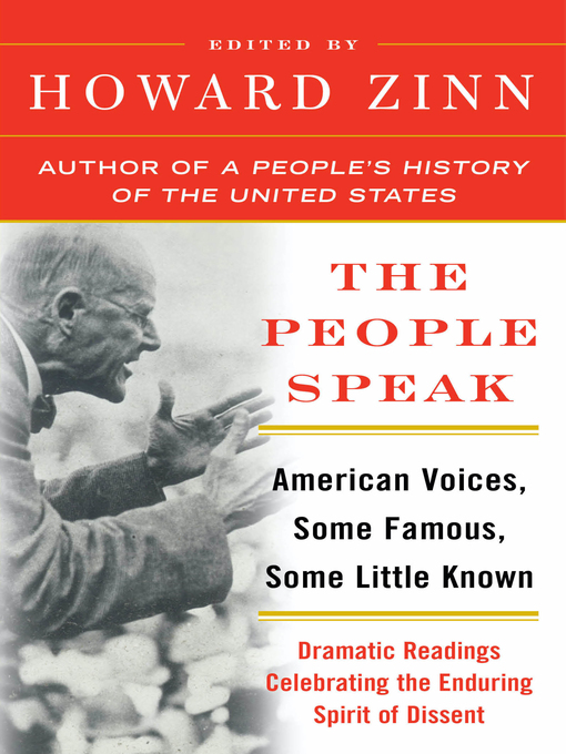 Title details for The People Speak by Howard Zinn - Wait list